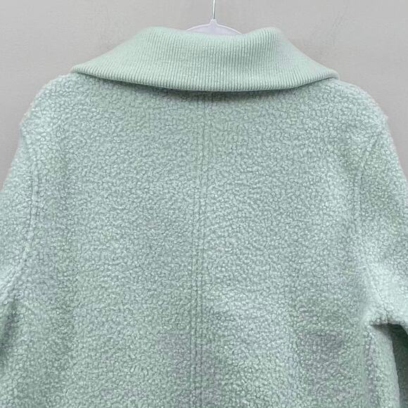 Land’s End Mint Green Cozy Boucle Fleece Pullover - Picture 4 of 7